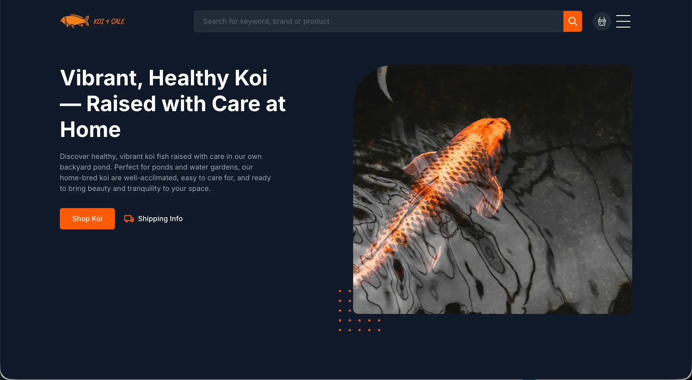 koi for sale website image
